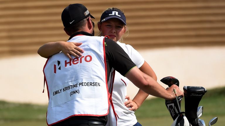 Emily Pedersen held on for a one-shot victory in India