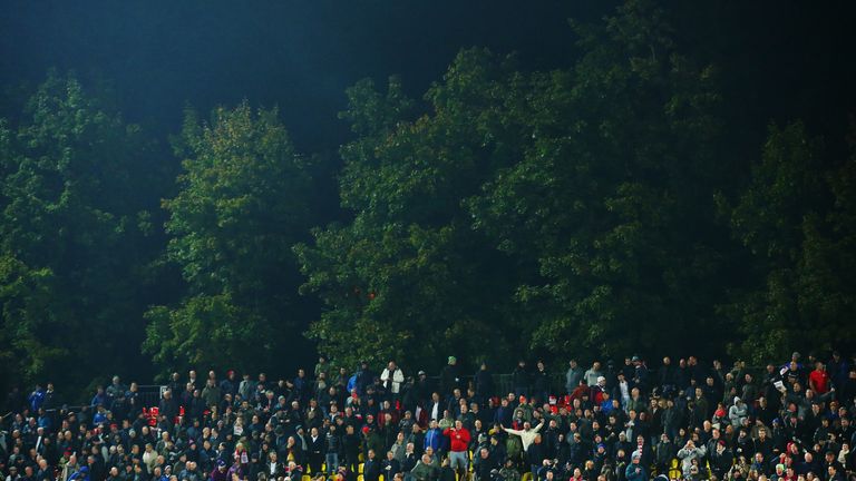 England fans in Lithuania, October 2015