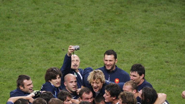France celebrate their victory over New Zealand in the 2007 World Cup