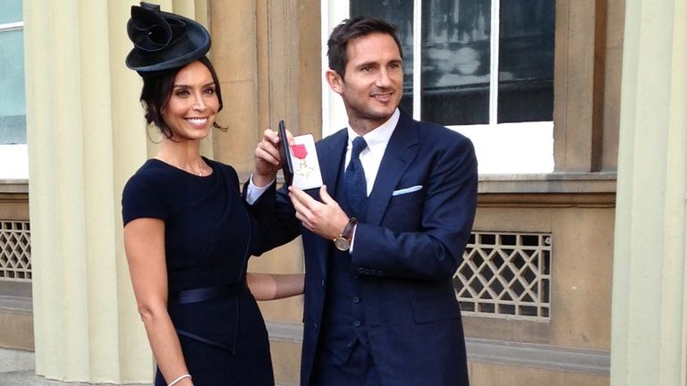 Frank Lampard after receiving his OBE on Tuesday