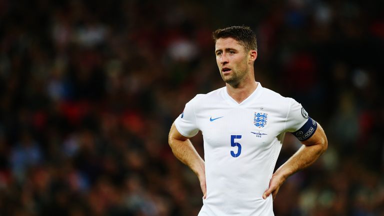 Gary Cahill captained England in their European Qualifier against Estonia