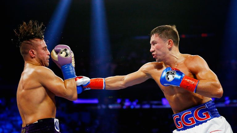 Gennady Golovkin punches David Lemieux