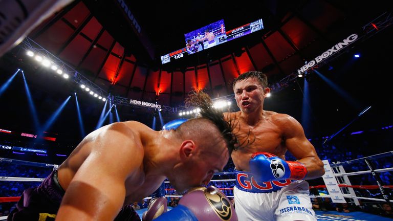 Gennady Golovkin punches David Lemieux