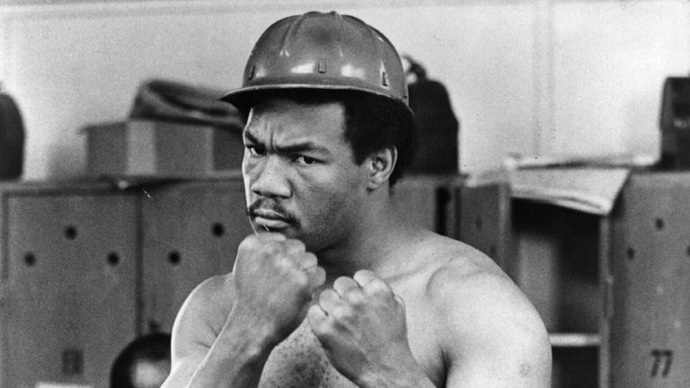 16 June 1976:  Boxer George Foreman gets tough in Warner Brothers' Let's Do It Again, directed by Sidney Poitier.  (Photo by Evening Standard/Getty Images)