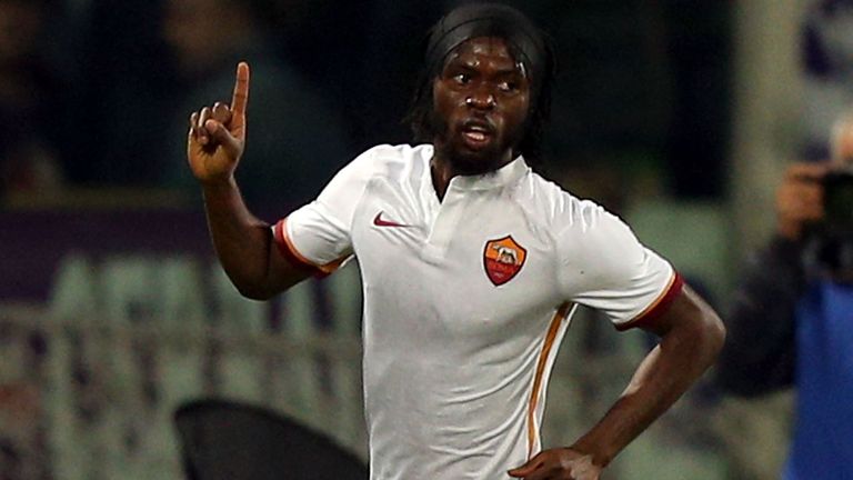 Gervinho celebrates after finding the net against Fiorentina