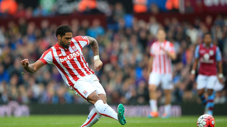 Stoke City's Glen Johnson in action against Aston Villa