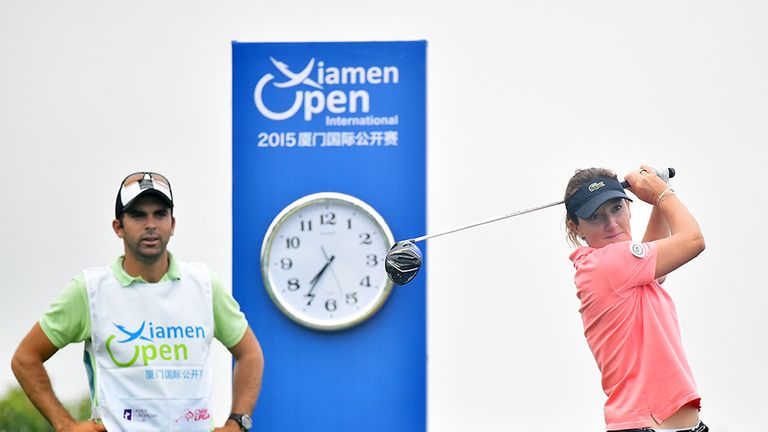 Gwladys Nocera in action during round one of the Xiamen International Ladies Open on Thursday, October 8