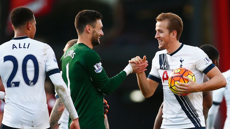 Harry Kane takes the match ball after his three-goal haul at the weekend