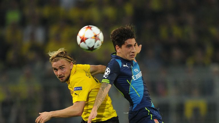 Bellerin endured a difficult full debut against Borussia Dortmund in the Champions League