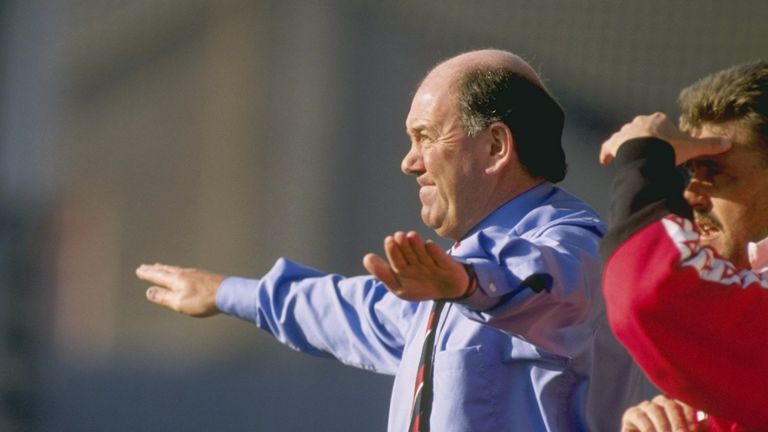 Howard Kendall during his Sheffield United days in 1996