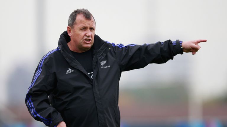 LONDON, ENGLAND - OCTOBER 20: Assistant coach Ian Foster during a New Zealand All Blacks training session at London Irish on October 20, 2015 in London, Un