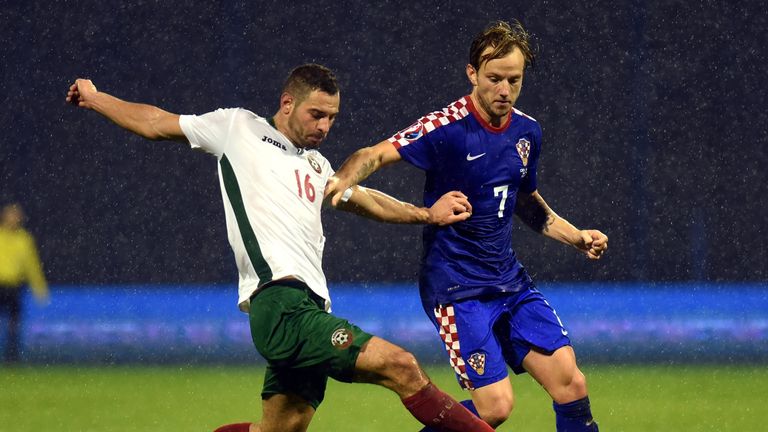 Croatia's midfielder Ivan Rakitic was on target as they beat Bulgaria 3-0.