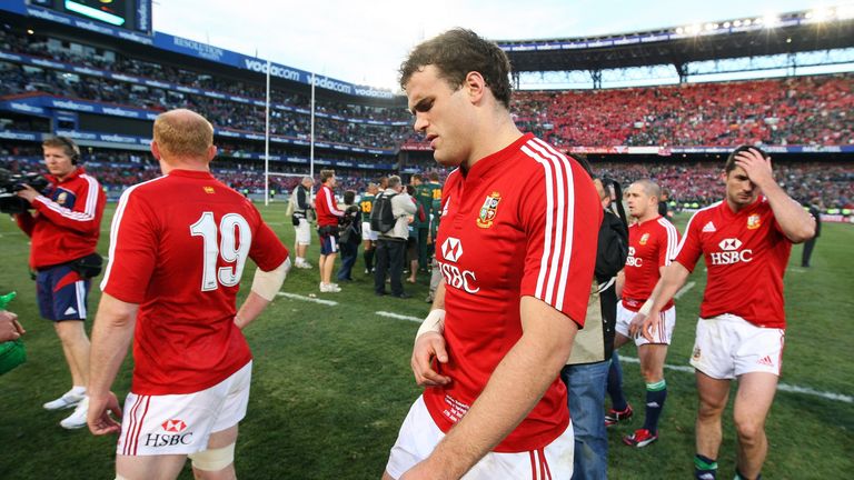 Jamie Roberts suffered in a Lions shirt in 2009 in South Africa