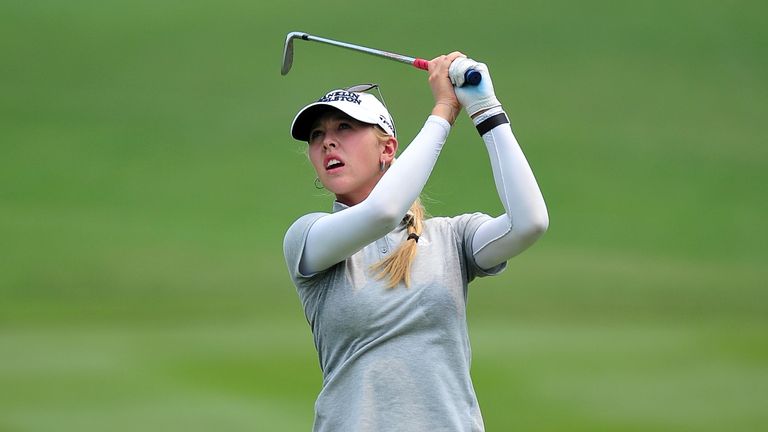 KUALA LUMPUR, MALAYSIA - OCTOBER 10:  Jessica Korda of USA watches her 2nd shot on the 14th hole during round three of the Sime Darby LPGA Tour 