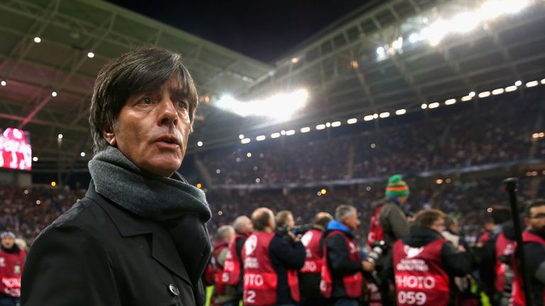  Joachim Loew, head coach of Germany looks on prior to the UEFA EURO 2016 Group D qualifying match between Germany and Georgia