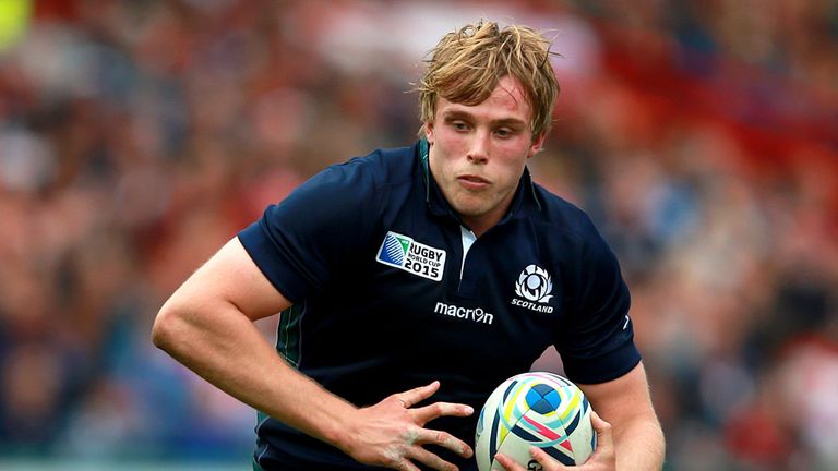 File photo dated 23-09-2015 of Scotland's Jonny Gray. PRESS ASSOCIATION Photo. Issue date: Tuesday October 13, 2015. Scotland forwards Ross Ford and Jonny 