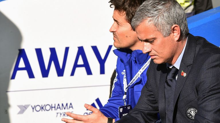 Chelsea manager Jose Mourinho during the game against Liverpool