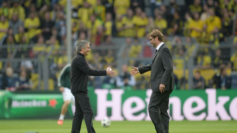 Jurgen Klopp faced Jose Mourinho four times in 2012/13 when they were at Borussia Dortmund and Real Madrid