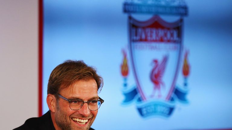 Jurgen Klopp at his first Liverpool press conference