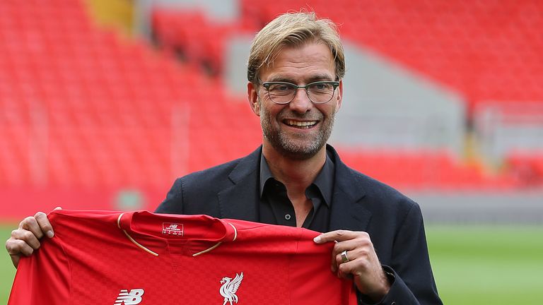 New Liverpool manager Jurgen Klopp during a photocall at Anfield, Liverpool.