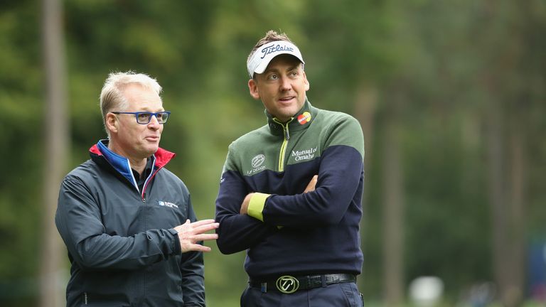 Pelley with British Masters tournament host Ian Poulter at Woburn