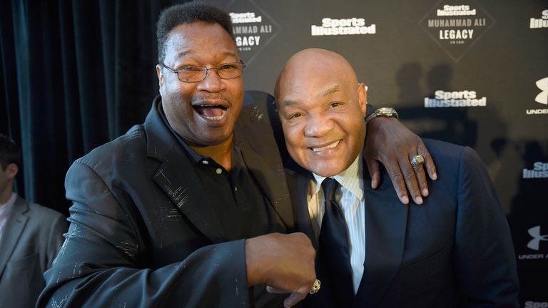 Larry Holmes and George Foreman 