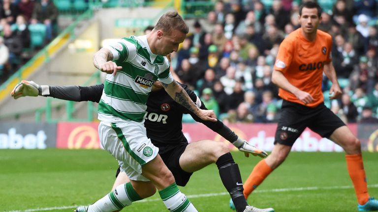 Celtic's Leigh Griffiths slots home the opening goal of the game