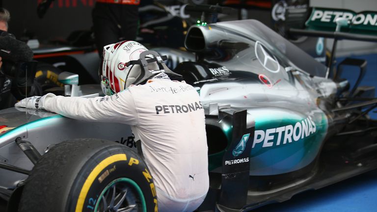 SOCHI, RUSSIA - OCTOBER 11:  Lewis Hamilton of Great Britain and Mercedes GP celebrates in Parc Ferme after winning the Formula One Grand Prix of Russia at