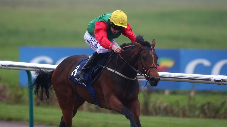 Luke Morris rides Our Joy to win the 32Red Casino/British Stallion Studs EBF Maiden Fillies' Stakes at Lingfield