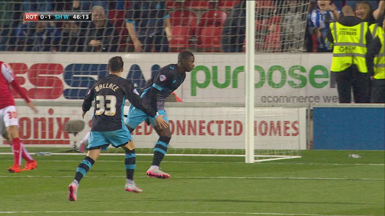 Lucas Joao goal celeb, Rotherham United v Sheffield Wednesday, Sky Bet Championship