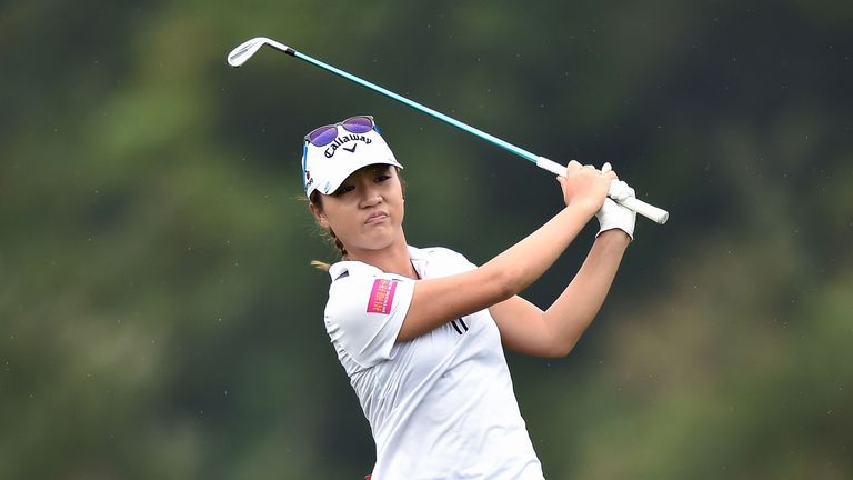 TAIPEI, TAIWAN - OCTOBER 23: Lydia Ko of New Zealand plays a shot during the round second of 2015 Fubon LPGA Taiwan Championship at Miramar Resort & Countr