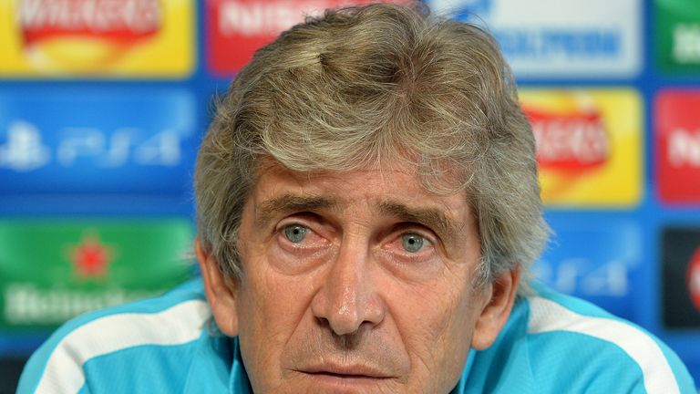 Manchester City manager Manuel Pellegrini during a press conference at the City training Academy, Manchester.