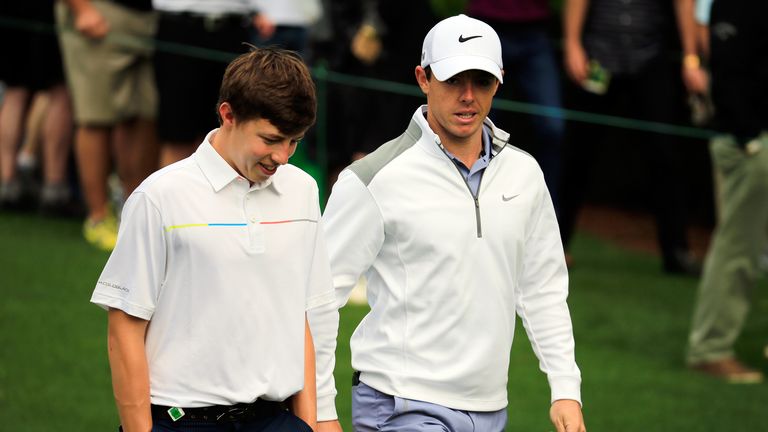 Fitzpatrick had caddie problems at the 2014 Masters, but that didn't stop him enjoying a practice round with Rory McIlroy