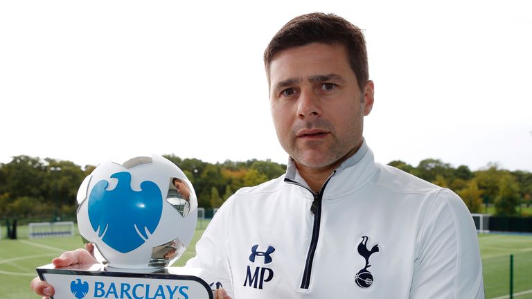 Mauricio Pochettino with September manager of the month award