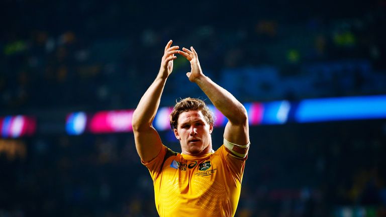 Michael Hooper of Australia celebrates