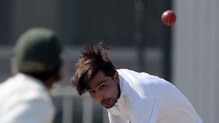  Mohammad Aamer bowls during a three day match at the Pindi Cricket Stadium in Rawalpindi on March 13, 2015