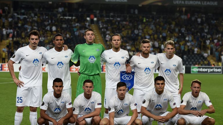 The Molde team ahead of their Europa League clash with Fenerbahce