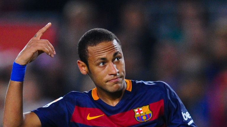 Neymar of FC Barcelona celebrates