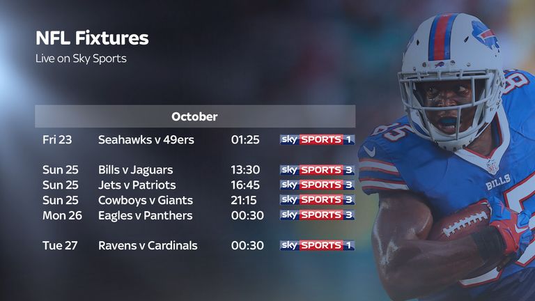 NFL week 7 fixtures