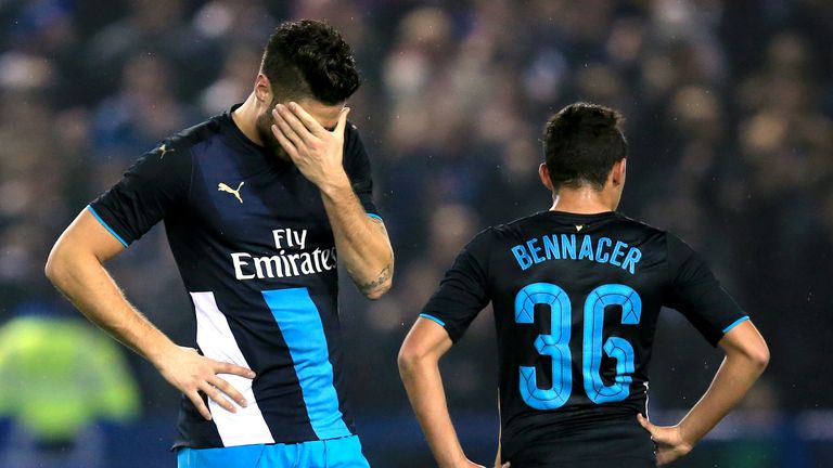 Olivier Giroud and Ismael Bennacer 