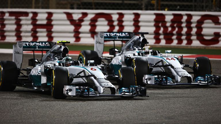 Nico Rosberg and Lewis Hamilton went wheel-to-wheel in Bahrain in 2014