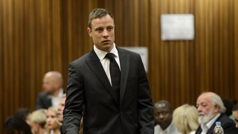 Oscar Pistorius during his trial at Pretoria High Court last year