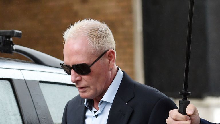 Paul Gascoigne arrives at Bournemouth Magistrates Court to face harassment charges