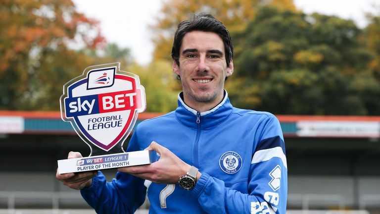Peter Vincenti of Rochdale, Sky Bet League One Player of the Month Award for September 2015