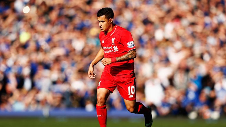 Philippe Coutinho: Tops Liverpool's squad for  personalised shirt sales