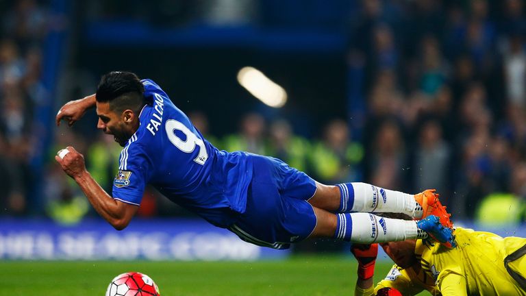 Mourinho felt Chelsea should have been awarded a penalty for a foul on Radamel Falcao