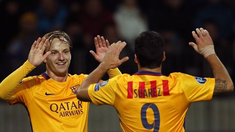 Croatian midfielder Ivan Rakitic scored both Barcelona's goals