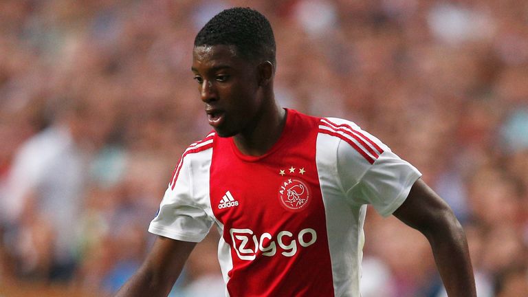 Riechedly Bazoer of Ajax in action 
