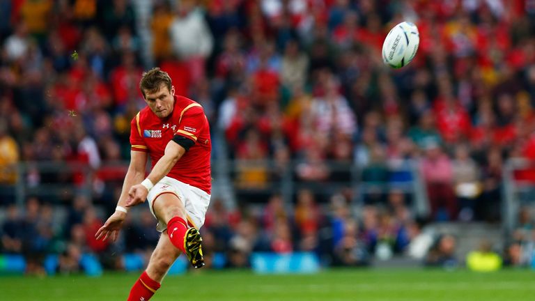 Wales fly-half Dan Biggar misses a penalty against Australia