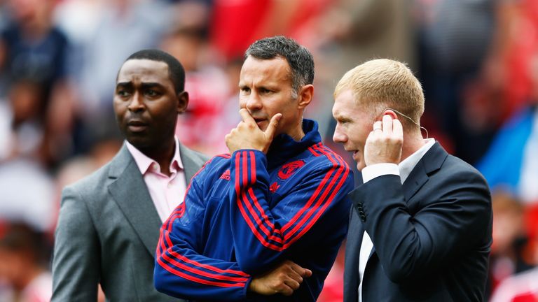 Ryan Giggs and Paul Scholes, Manchester United v Newcastle, August 2015